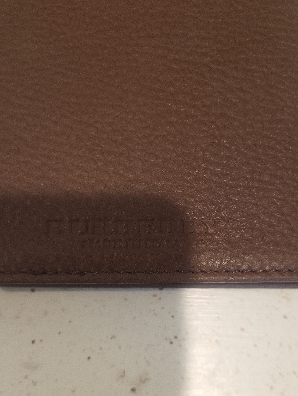 Burberry Brown Leather Notebook Journal Gold Edge Pages Italy Unused - Picture 5 of 7